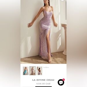 Selling a gorgeous lilac, sparkly dress for a special event